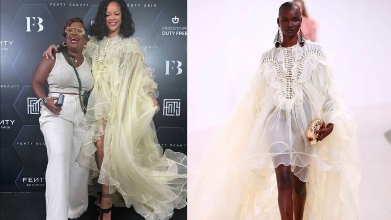 Rihanna Posed with Fans in a Zimmermann Spring 2025 Look While Promoting Fenty Beauty feat image